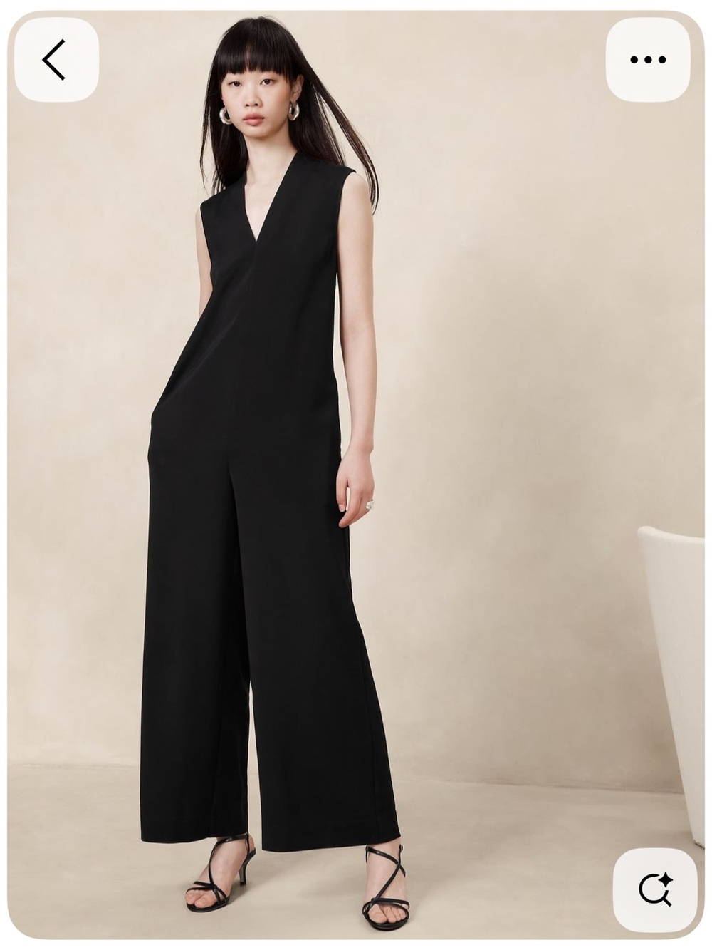Banana Republic Luna Jumpsuit in Black, Size 2